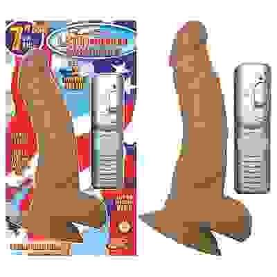 Latin American Whoppers 7inch Vibrating Dong With  Balls-Latin