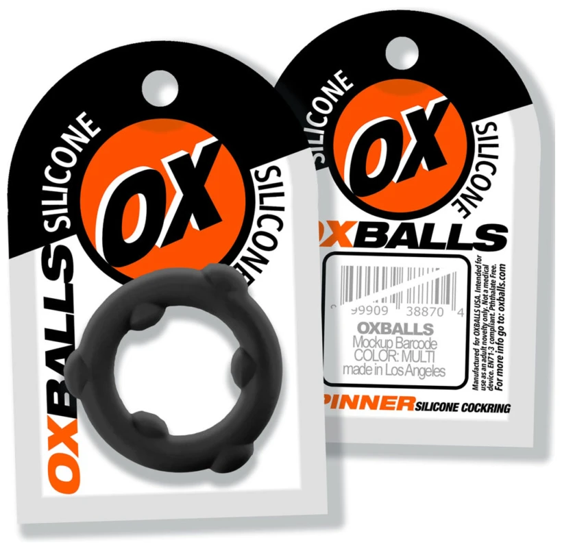 Spinner Single Silicone Ring - Black Silicone