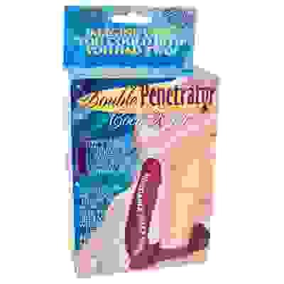 Double Penetrator Cock Ring - Purple