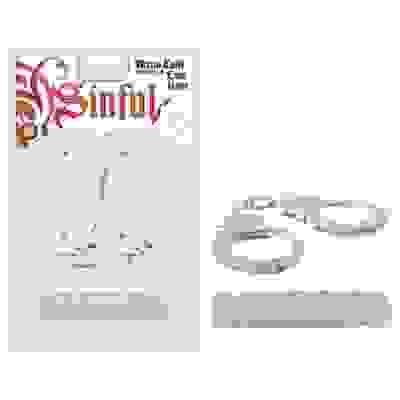 Sinful Metal Cuffs With Keys & - Love Rope - White