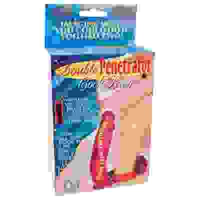 Double Penetrator Cock Ring - Red