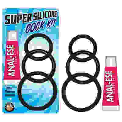 Super Silicone Cock Kit - Black
