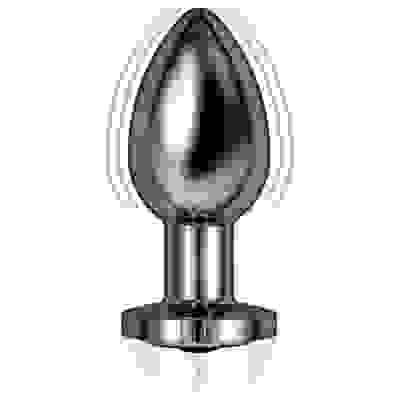 Ass-Sation Remote Vibrating Metal Plug - Black