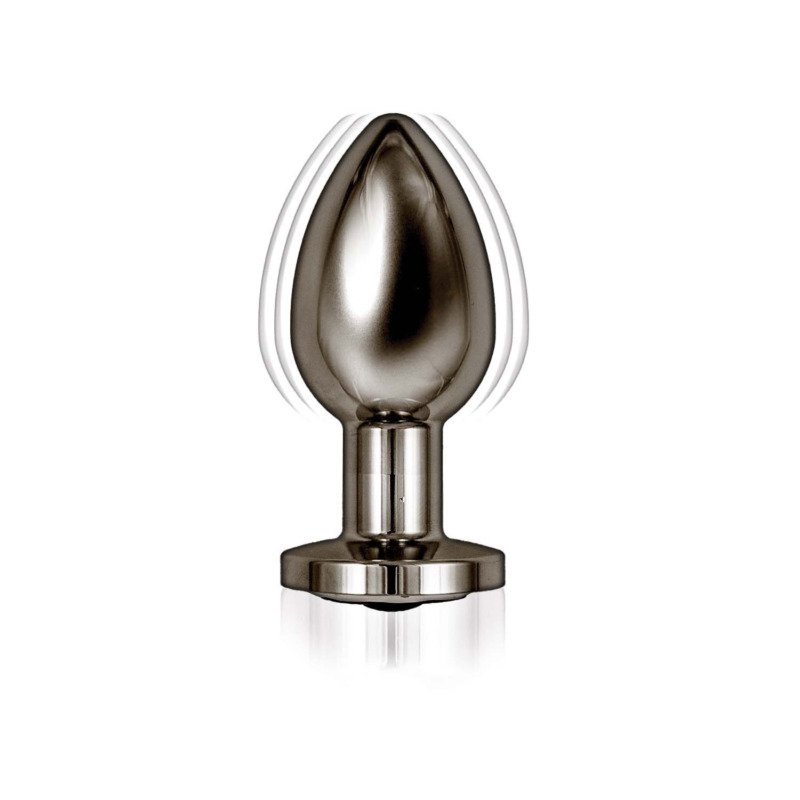 Ass-Sation Remote Vibrating Metal Plug - Black