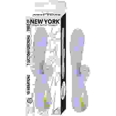 Vibes of New York Ribbed Suction Massager - Lavender