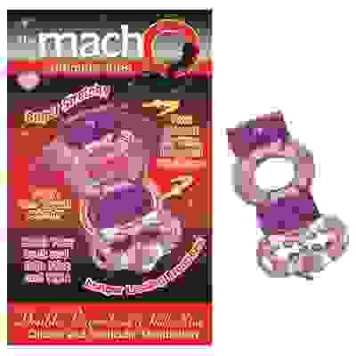 The Macho Collection Double Power Cock and Balls Rising - Purple