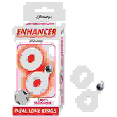 Enhancer Dual Love Rings - Clear