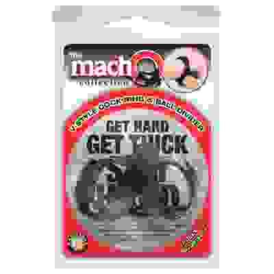 The Macho Collection v-Style Cock Ring and Ball Divider - Black