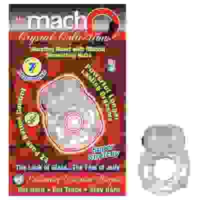The Macho Crystal Collection Pulsating Erection Keeper - Clear