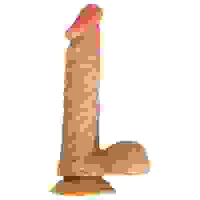 8 Inch Vibrating All American-Whopper With Balls