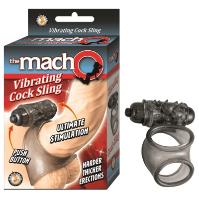 Macho Vibrating Cock Sling - Black