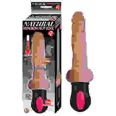 Natural Realskin Hot Cock #2 - With Balls - Brown
