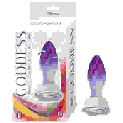 Goddess Remote Control Rotating Jewel Plug - Purple