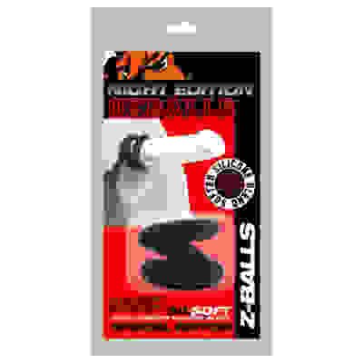 Z-Balls Zig-Zag Cockring Ballstretcher - Black