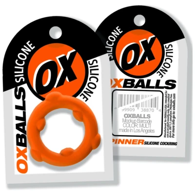 Spinner Single Silicone Ring - Orange Silicone