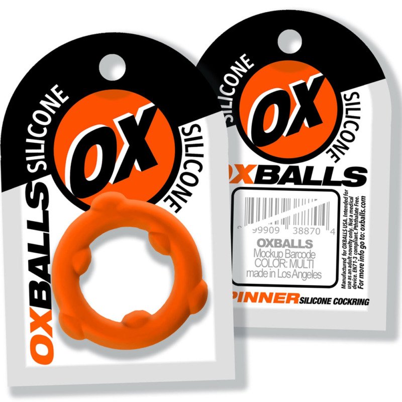Spinner Single Silicone Ring - Orange Silicone