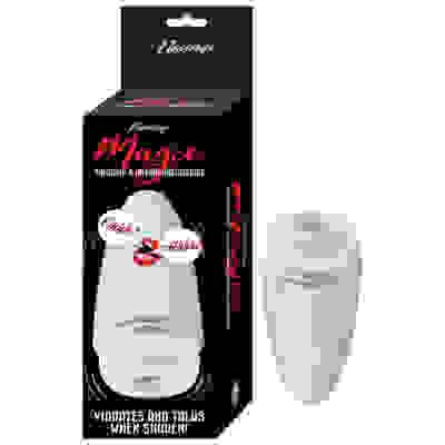 Magic Vibrating and Talking Masturbator - White