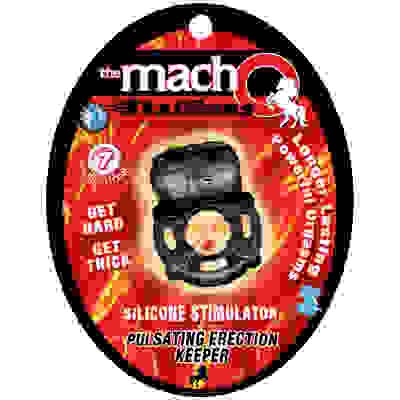 The Macho Stallions Pulsating Erection Keeper - Black