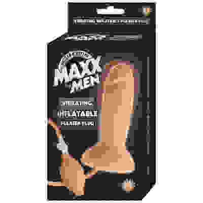 Maxx Men Inflatable Vibrating Pleaser Plug - Flesh