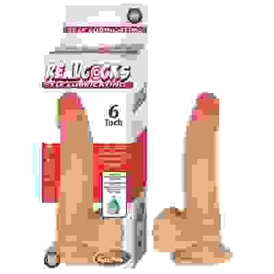 Realcocks Self Lubricating Dong - 6 Inch - Flesh