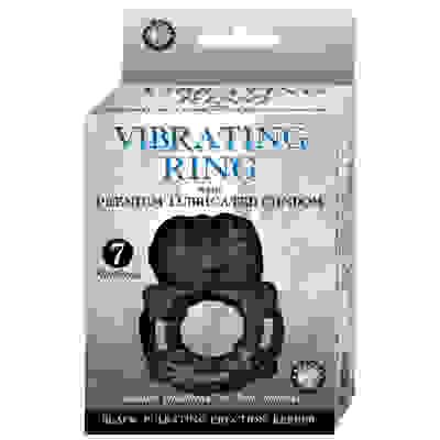 Vibrating Ring Black Pulsating Erection Keeper - Black