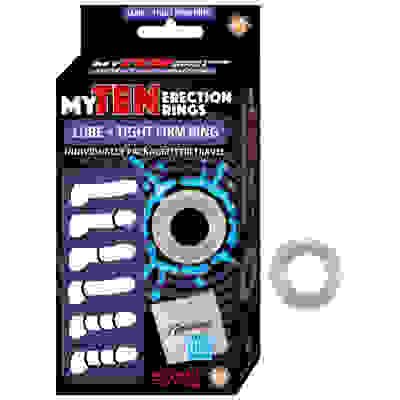 My Ten Erection Rings Lube + Tight Firm Ring -  Clear