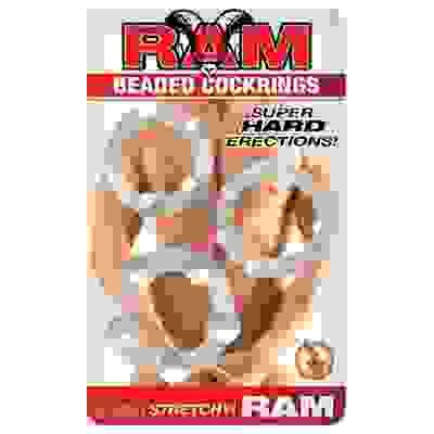 Ram Beaded Cockrings - Clear