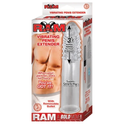 Ram Vibrating Penis Extender - Clear