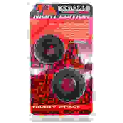 Truckt 2 Piece Cockring Set Atomic Jock - Night Black