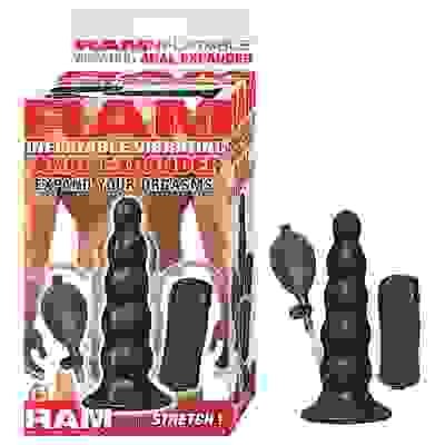 Ram Inflatable Vibrating Anal Expander - Black