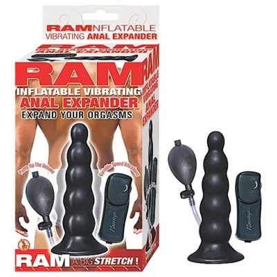 Ram Inflatable Vibrating Anal Expander - Black
