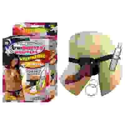 Afro American Whoppers Vibrating 8-Inch Dong With Universal Harness - Brown