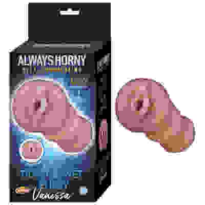 Always Horny Self-Lubricating Masturbator Vanessa - Brown