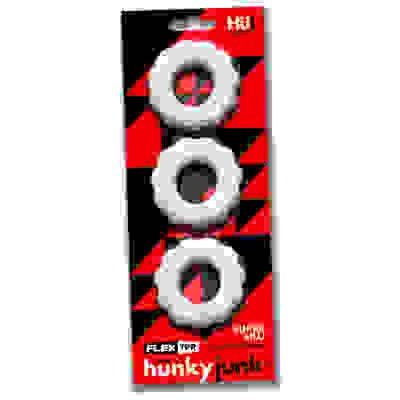 Super Huj - 3-Pack Cockrings - White Ice