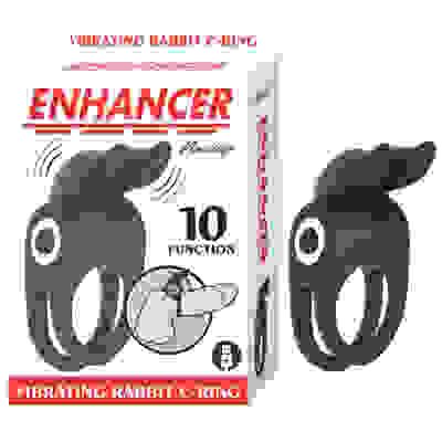 Enhancer Vibrating Rabbit C-Ring - Black