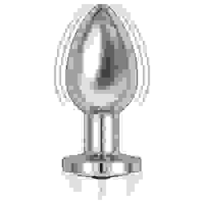 Ass-Sation Remote Vibrating Metal Plug - Silver