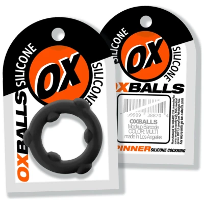 Spinner Single Silicone Ring - Black Silicone