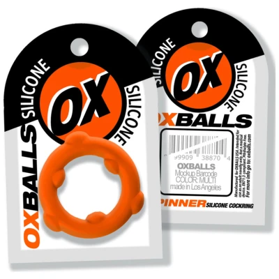 Spinner Single Silicone Ring - Orange Silicone